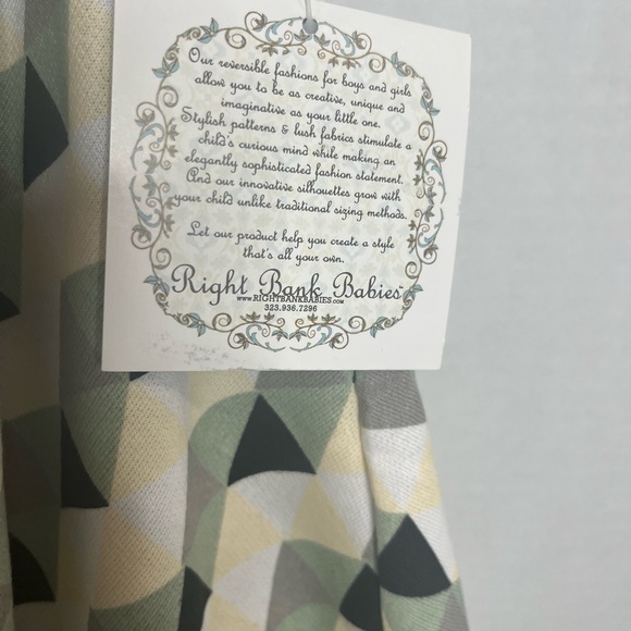 Right Bank Babies Bubble Dress Sleeveless Geometric Pattern NWT Size 6Y - Picture 3 of 7